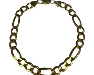 14kt Yellow Gold Figaro Bracelet