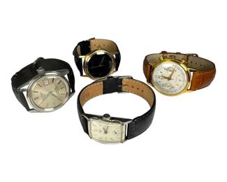 4 Mens Wristwatches 2 Seiko Hilton Elgin