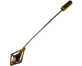 10kt Yellow Gold Glass Stick Pin