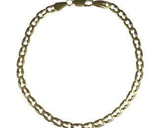 14kt Yellow Gold Flat Link Bracelet