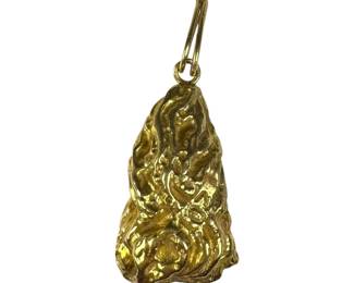 14kt Yellow Gold 1oz Nugget Pendant