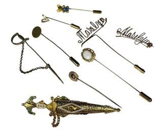 Gold Tone Stick Pin Lot