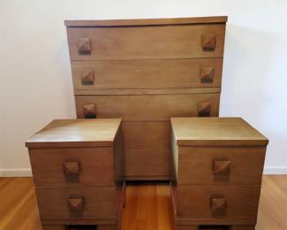 Vintage Dresser with Pair of Night Stands bid #66