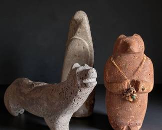 Lot of 3 Carved Stone Zuni Animals bid #51