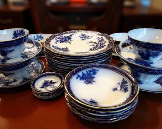 Antique Flow Blue Tea Set bid #19