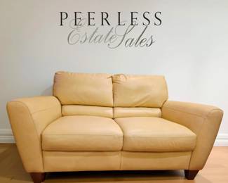 Italian Leather Love Seat bid #59