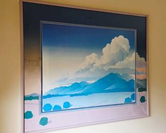 TOAS SILK Lithograph with Intricate Custom Design Mat/Framing bid #55