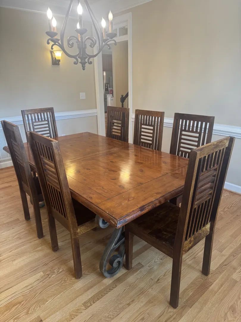 Beautiful Wooden Table and Chairs with Character