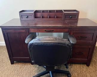Pottery Barn Teen Desk with Attached Desk Set Chair
