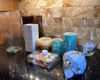 Collection of Candles Vases