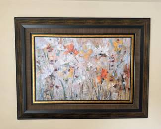 Signed Flower Painting 