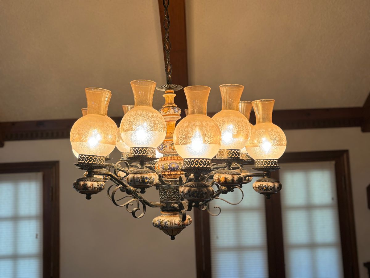 Italian Glass Chandelier