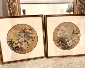 Heshi Yu paintings, set of 4. 
