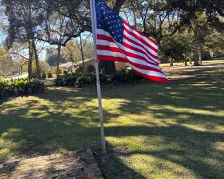 American flag and pole