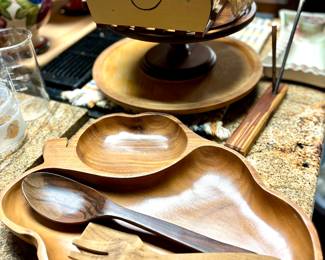 Wooden tray and decor 