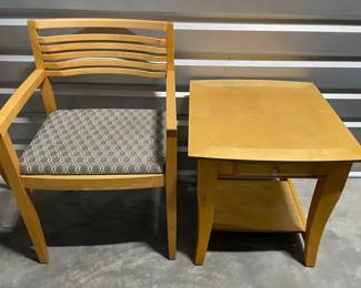 Chair And Side End Table 