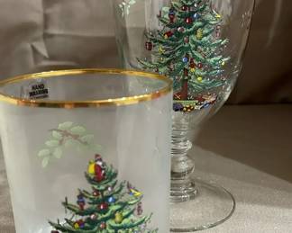 Spode 2 Sets Of Glasses Goblets 