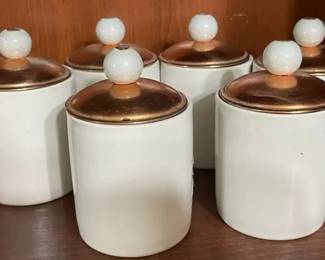 Vintage Porcelain spice containers 