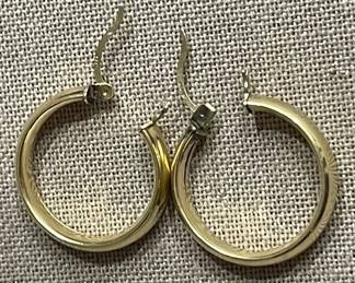 14 kt Gold Hoop Earrings