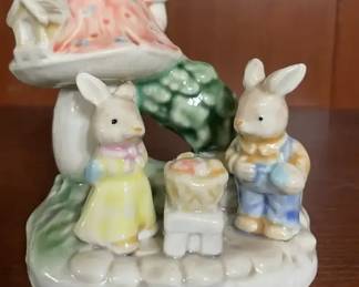 Mushroom Bunnies Figurine 