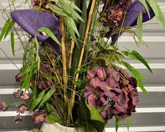 Artificial Arrangement in Tall Ceramic Vase