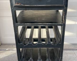 Black Wooden Wine rack
