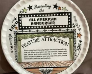 Vintage 1983 Royal China Co. Recipe Hamburger Platter