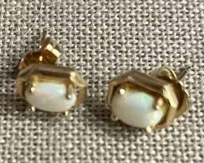 14kt Gold and Opal like Earrings