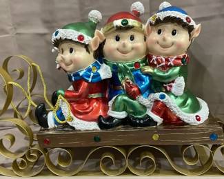 Kris Kringle Elves on Sleigh