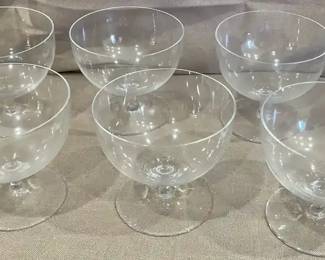 6 Glass Pedestal Dessert Bowls