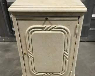 Small White Wooden Magazine Cabinet Rack 