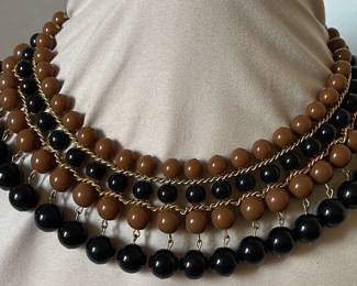 Bib Beaded Statement Necklace 