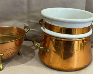 Copper Double Boiler Pot 