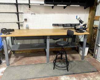 SOLID WORK BENCH AND STOOL