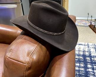 RESISTOL BROWN FELT COWBOY HAT SIZE 7 1/4