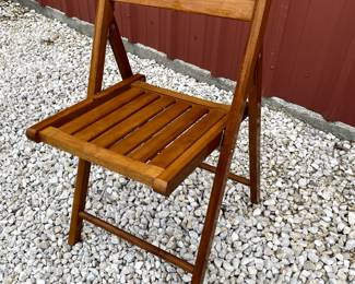 8 TEAK FOLDING CHAIRS