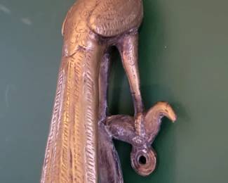 Gorgeous and unique peacock door knocker