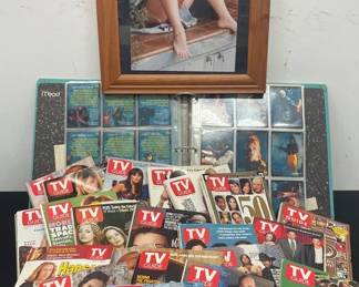 Vintage Entertainment Magazines TV Guides, Notebook  Framed Print Lot 3 Of 3 
