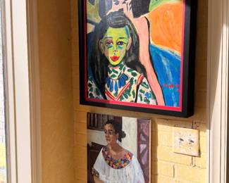 Various ornate and eclectic paintings and artwork 