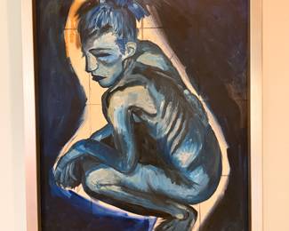 Stunning framed painting of person