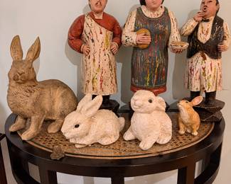 Various seasonal and evergreen decorate thoughtfully collected over the years