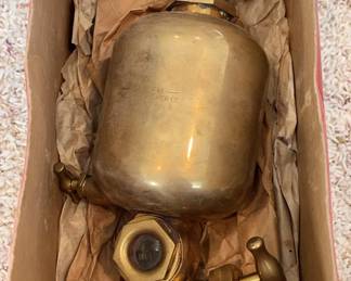 Antique Lunkenheimer Rod Oil Style Brass Oiler Hit & Miss Lubricator In Original Box