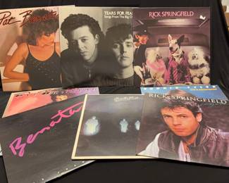 4~ PAT BENATAR, 2~ RICK SPRINGFIELD, TEARS FOR FEARS Records LPs