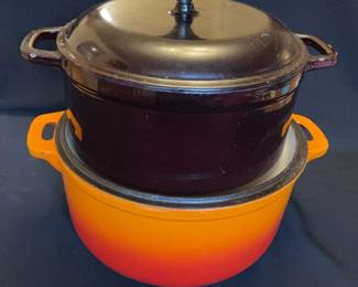 2 Enamelware Dutch Ovens , Wolfgang Puck Eggplant Purple