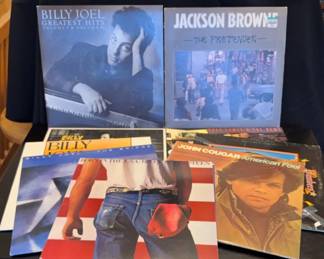 4~BILLY JOEL, SPRINGSTEEN, HUEY, J. COUGAR Records LPs