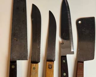 Variety Of Knives * 18” Wood Handle * 13” Old Hickory Wood Handle *