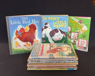 12 Vintage Children’s Books , Little Golden Books & Walt Disney’s Little Library