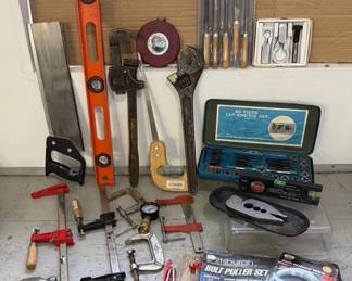 40 Pc. Tap & Die Set; Nut Splitter; Hand Saws; Bolt Puller Set; Clamps; Wrenches