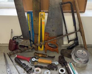 Vintage And Modern Saws & Tools * New JB Weld; Sealant Etc * Aluminum Foil Tape