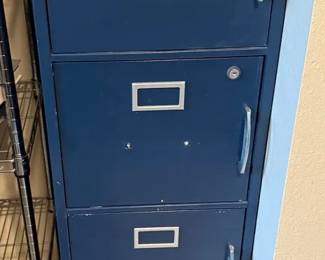 Sturdy Vintage Metal File Cabinet * Optional Contents Also: Lots Of West Coast Maps!

